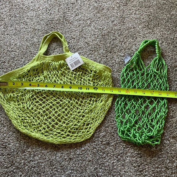 2 NEW Cotton Mesh + 1 Jute Shoppers Totes - New - Picture 2 of 5